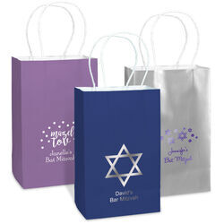 Personalized Medium Twisted Handled Bags for Bar/Bat Mitzvah